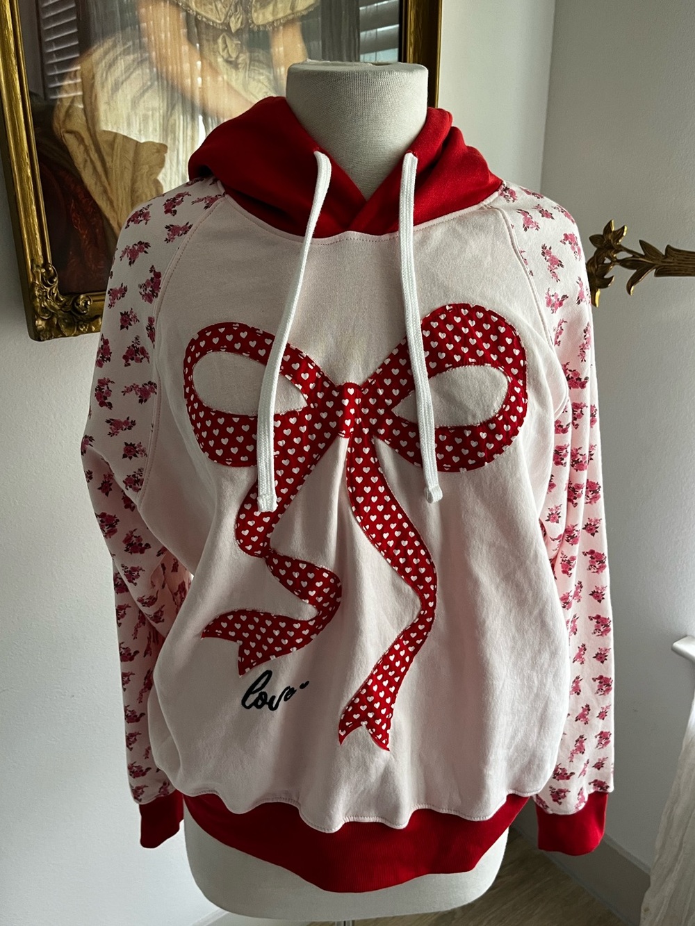 Simply Southern Pink and Red Labeled Hoodie